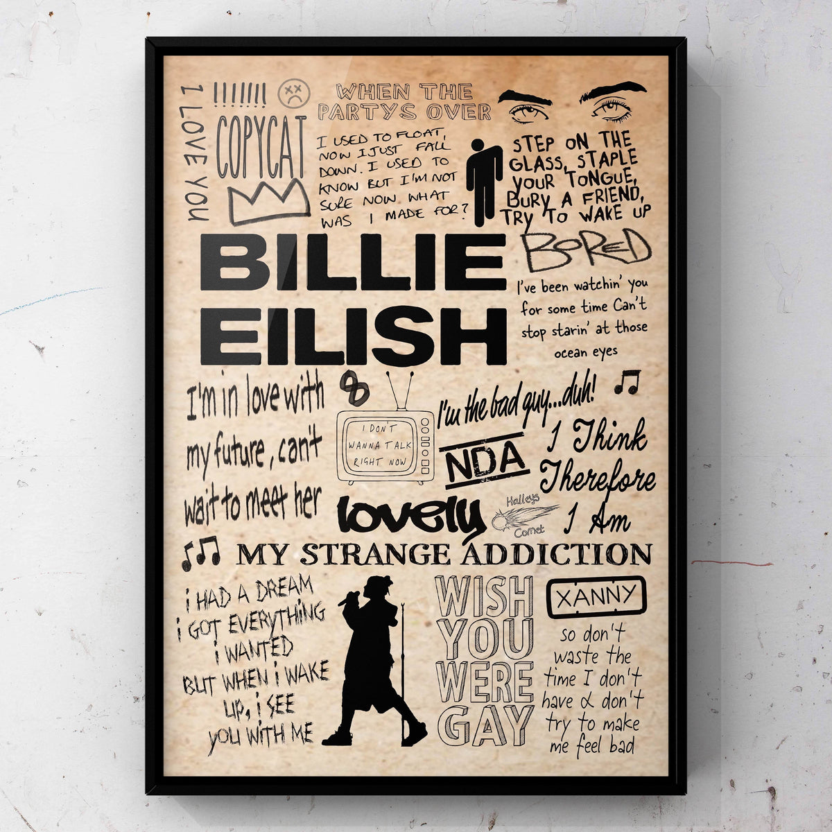 Billie Eilish (Vintage) â Wes Doodle