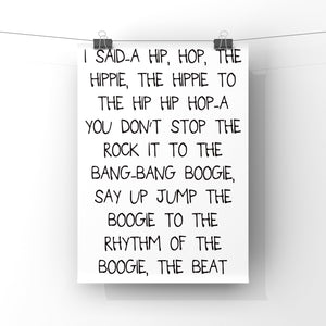 Rappers Delight by  The Sugarhill Gang